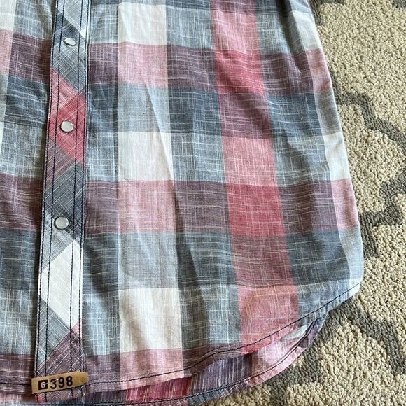 True Religion Western Woven Short Sleeve Button Shirt size L EUC - Picture 5 of 9